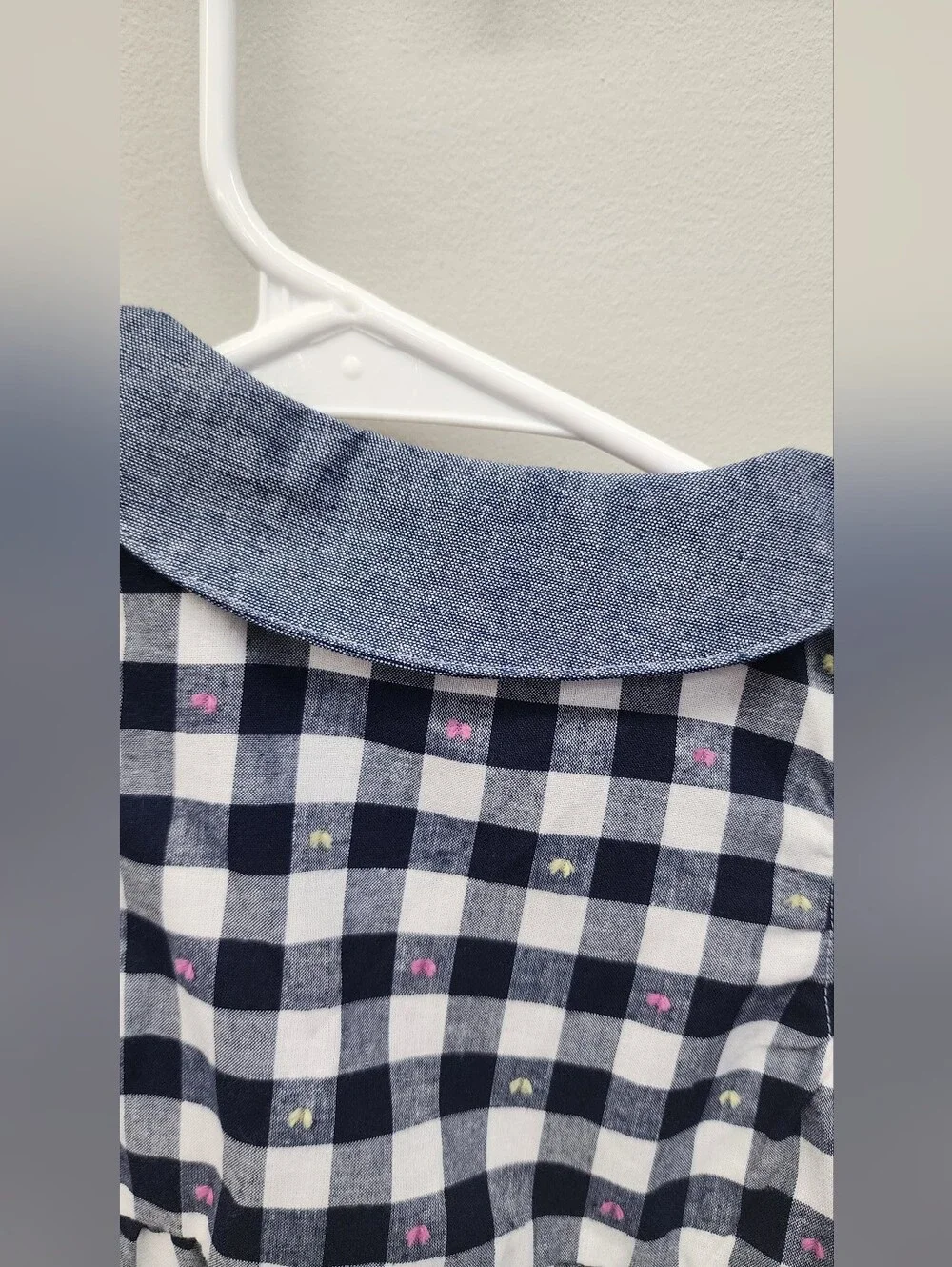 Penelope Mack 24M Gingham Bubble Romper + Matching Sun Hat